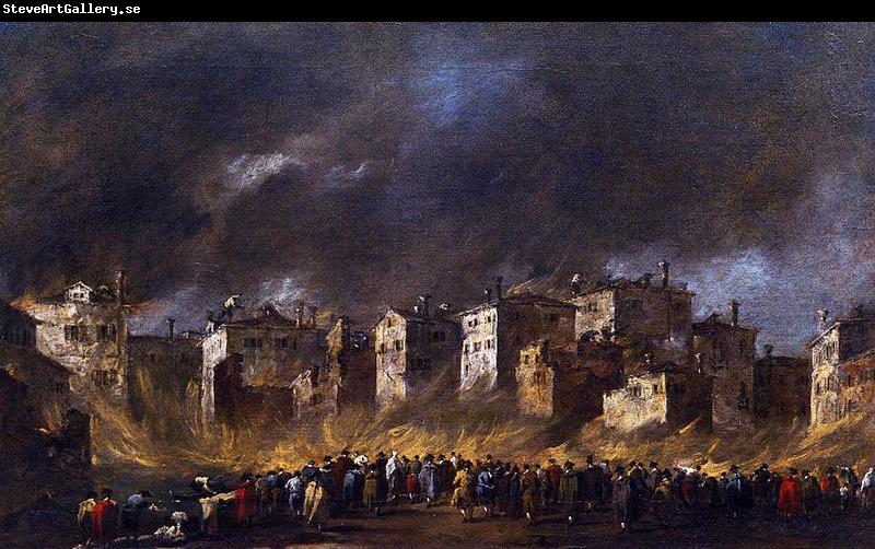 Francesco Guardi Fire in the San Marcuola Oil Depot